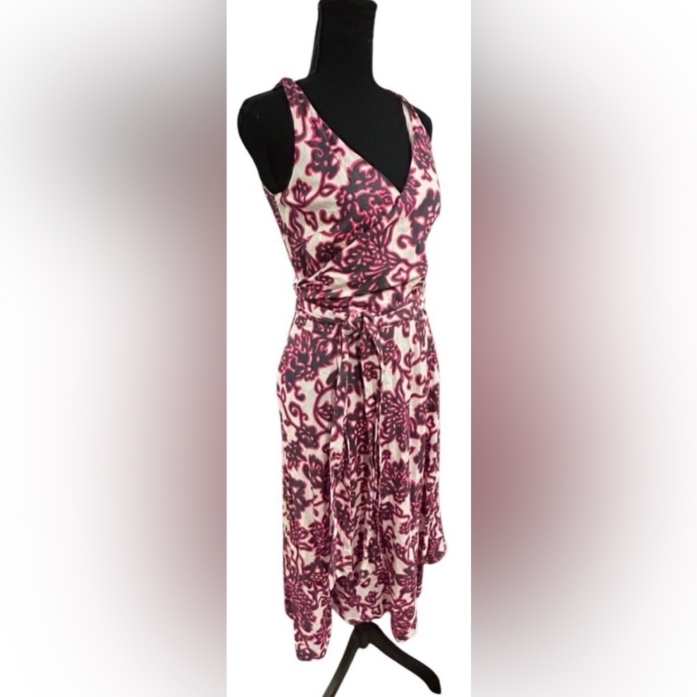 🔥 BODEN! “RIVIERA” MIDI-DRESS!! STUNNING PATTERN! LINEN COTTON BLEND! - Picture 3 of 16